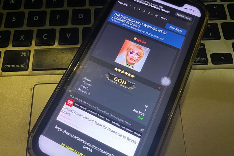 Pesan terbaru dari hacker Bjorka di forum online Breached Forums untuk menanggapi pernyataan pemerintah atas proses pencarian dirinya. 