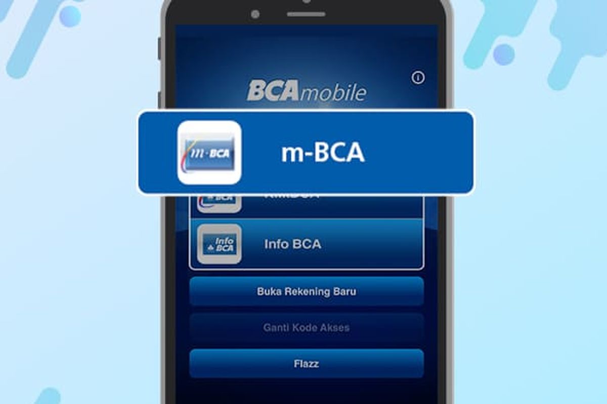 Aplikasi m-banking BCA.
