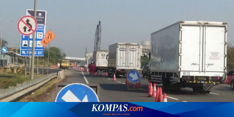 Waspada Ada Rekontruksi Jalan di Tol  Cikampek  Arah  Jakarta 