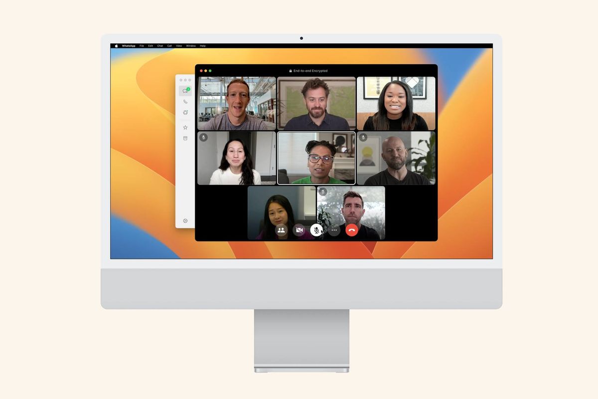 Ilustrasi aplikasi WhatsApp khusus macOS yang bisa melakukan panggilan video.