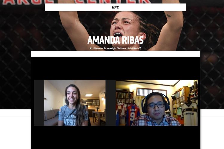 Petarung UFC asal Brasil, Amanda Ribas, berbicara pada sebuah wawancara eksklusif dengan Kompas.com, Rabu (5/5/201) pagi WIB, jelang UFC Vegas 26.