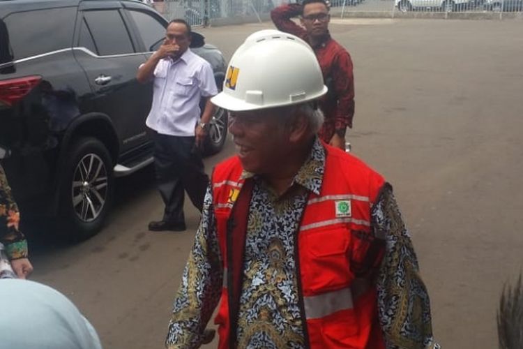 Menteri PUPR Basuki Hadimuljono saat ditemui di JIExpo Kemayoran, Jakarta, Rabu (31/10/2018).