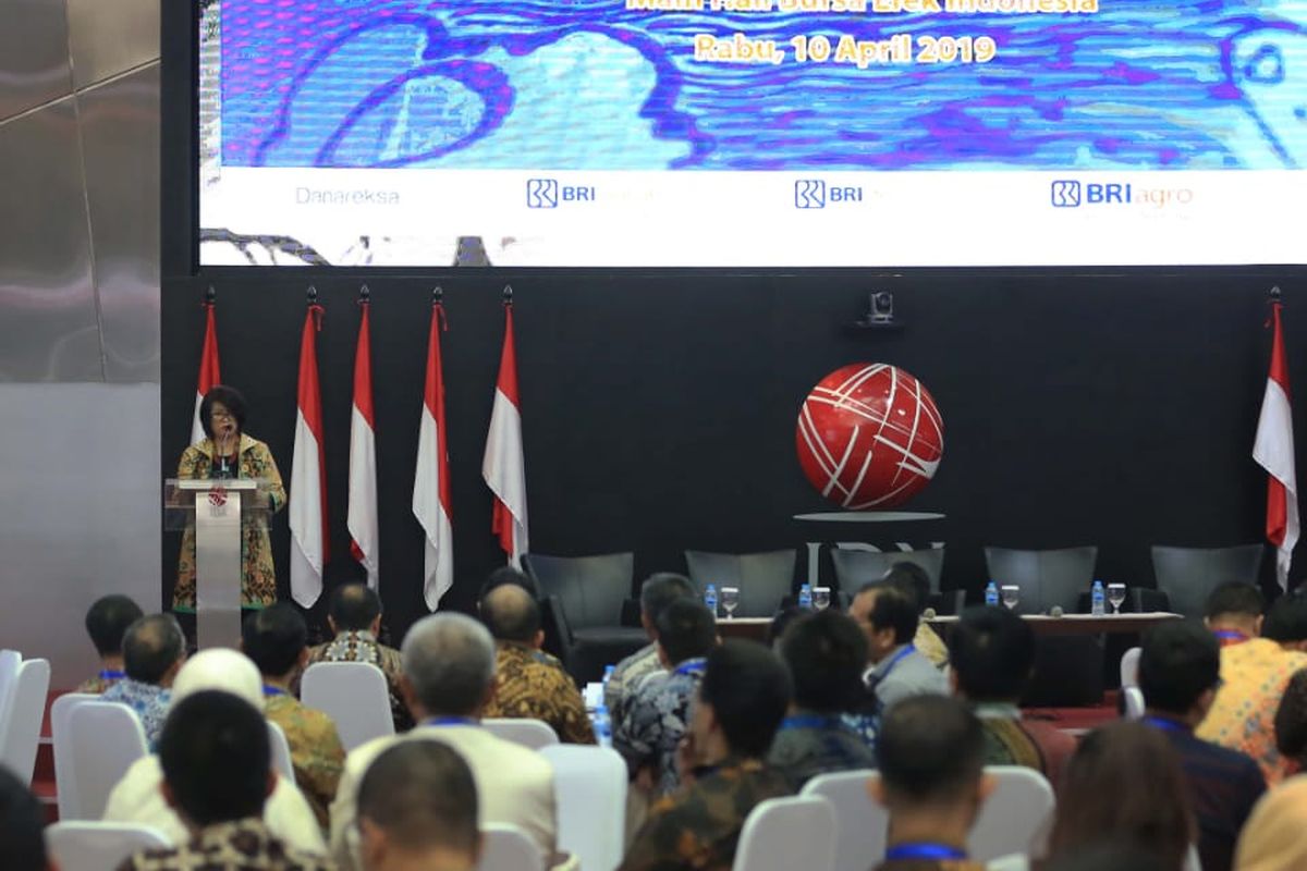 PT Bank Rakyat Indonesia (BRI) beserta anak perusahaan yang tergabung dalam BRI Group bekerja sama dengan Bursa Efek Indonesia (BEI) menggelar workshop Go Public Bersama BRI Group: Akselerasi Pertumbuhan Berkelanjutan Perusahaan Melalui IPO Saham di Main Hall Gedung BEI, Jakarta, Rabu (10/4/2019).