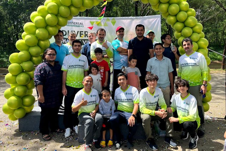Seremoni penutupan Eduversal Charity Virtual Run & Gowes 2022 yang berlangsung di SouthCity, Tangerang Selatan (8/1/2023).