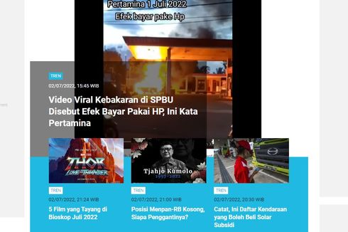 [POPULER TREN] Viral, Video Kebakaran di SPBU Disebut Efek Bayar Pakai HP | Daftar Kendaraan yang Boleh Beli Solar Subsidi