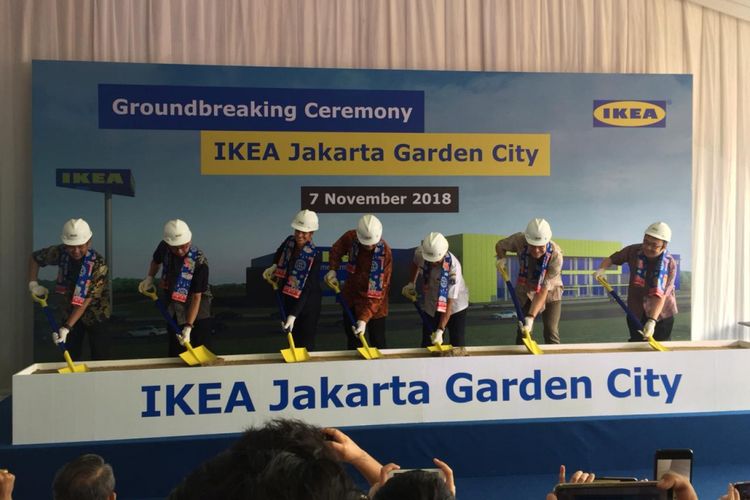 Peresmian groundbreaking IKEA Jakarta Garden City, Rabu (7/11/2018)