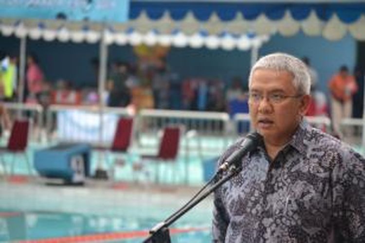 Ktua Umum Pengprov PRSI DKI Jakarta, Rudy Salahuddin Ramto membuka Gubernur Cup XXIX, Kamis (4/7).