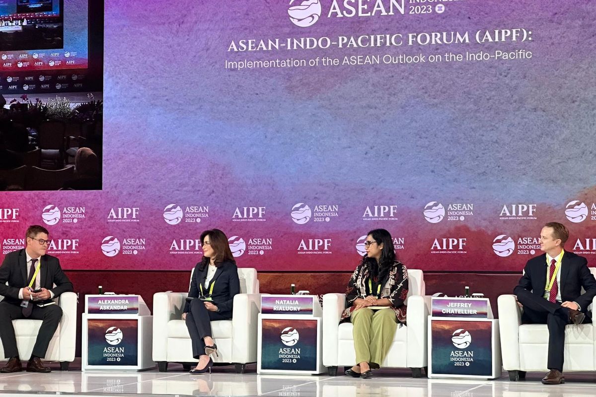 Kegiatan ASEAN Indo Pacific Forum (AIPF) 2023 di Jakarta, Selasa (5/9/2023).
