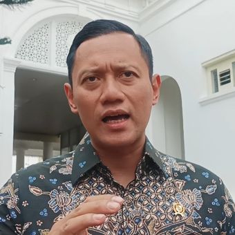 Menteri ATR/BPN Agus Harimurti Yudhoyono (AHY) di Istana Kepresidenan, Jakarta, Senin (26/2/2024).
