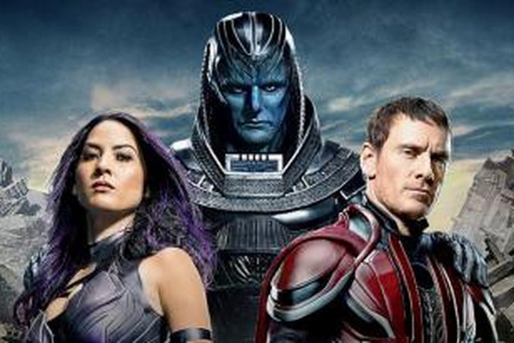 X-Men: Apocalypse menampilkan Psylocke, Apocalypse, dan Magneto.