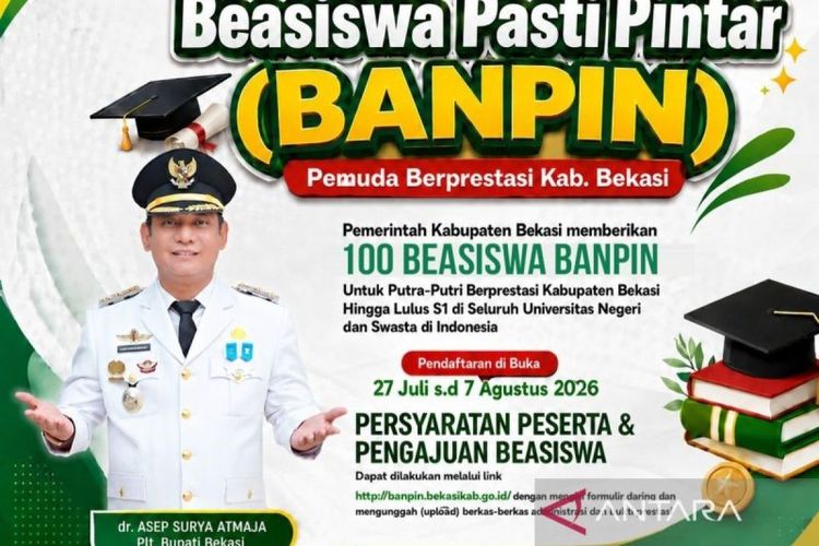 Syarat Daftar Beasiswa Banpin dari Pemkab Bekasi, Bisa Kuliah di PTN-PTS