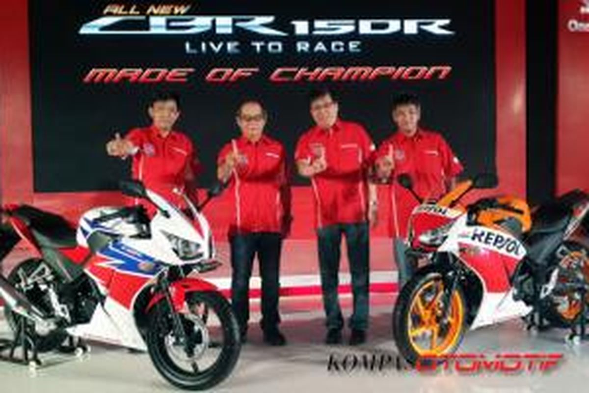 Honda All-New CBR150R meluncur, harga tipe standar Rp 28,5 dan edisi Repsol 29,1 Juta.