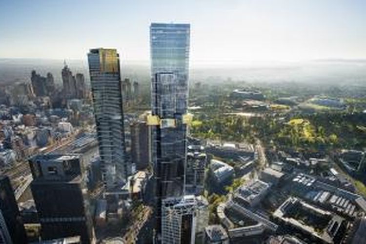 Australia 108 nantinya akan menjadi gedung tertinggi di Melbourne dan menara residensial tertinggi di Hemisphere Selatan.