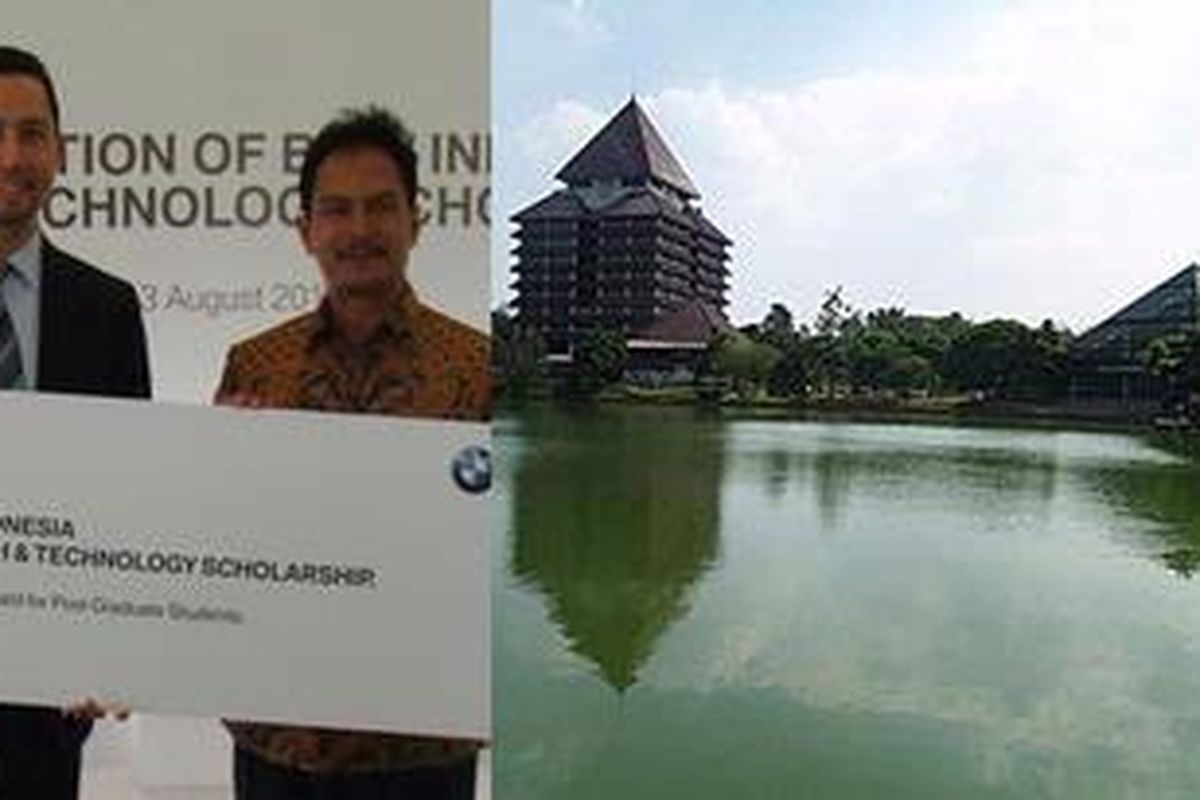 Foto kiri:Ramesh Divyanathan (kiri)dan Prof. Dr. Gumilar Rusliwa Somantri (kanan. Foto kanan: Kampus dan perpustakaan UI di Depok 