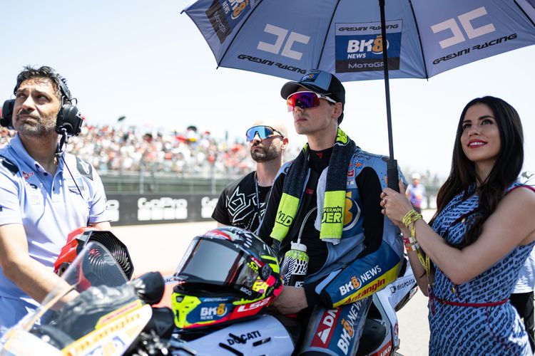 Fermin Aldeguer saat berlaga pada MotoGP Aragon 2025