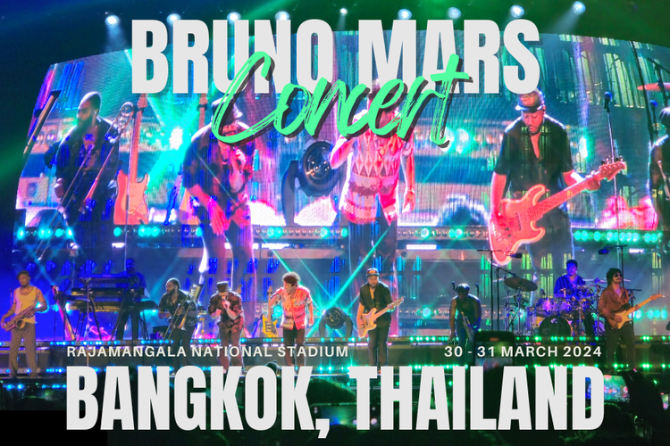 Konser Bruno Mars di Bangkok, Thailand yang berlangsung pada 30 Maret hingga 31 Maret 2024