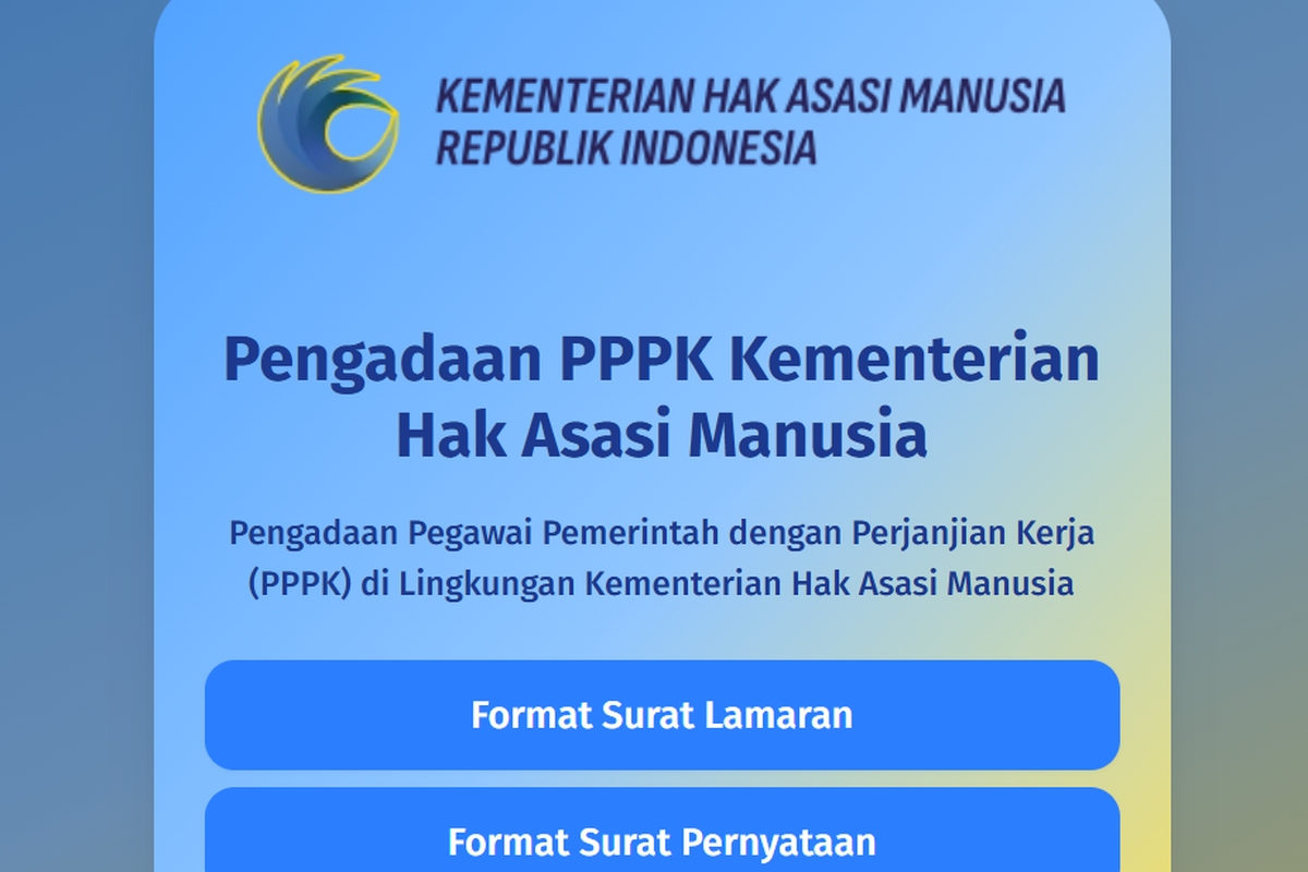 KemenHAM Buka Rekrutmen PPPK, Cek Formasi, Syarat, dan Link Daftarnya