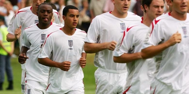 Theo Walcott saat menjalani sesi latihan Inggris jelang Piala Dunia 2006.