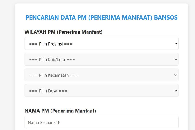 Ilustrasi cara cek bansos PKH BPNT.