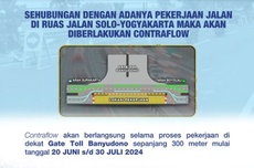 Mulai Pagi Ini Akan Ada Contraflow di Jalan Tol Solo-Jogja