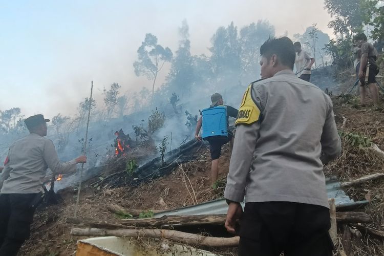 Sehari Ada Lima Titik Kebakaran di Polman, Diduga Dipicu Aktivitas Pembukaan Lahan