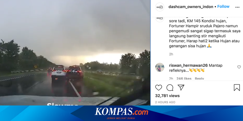 Refleks Sigap Pengemudi Fortuner Menghindari Kecelakaan di Tol