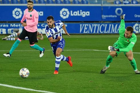 Alaves vs Barcelona - Neto Blunder, Lionel Messi dkk Tertinggal pada Babak Pertama