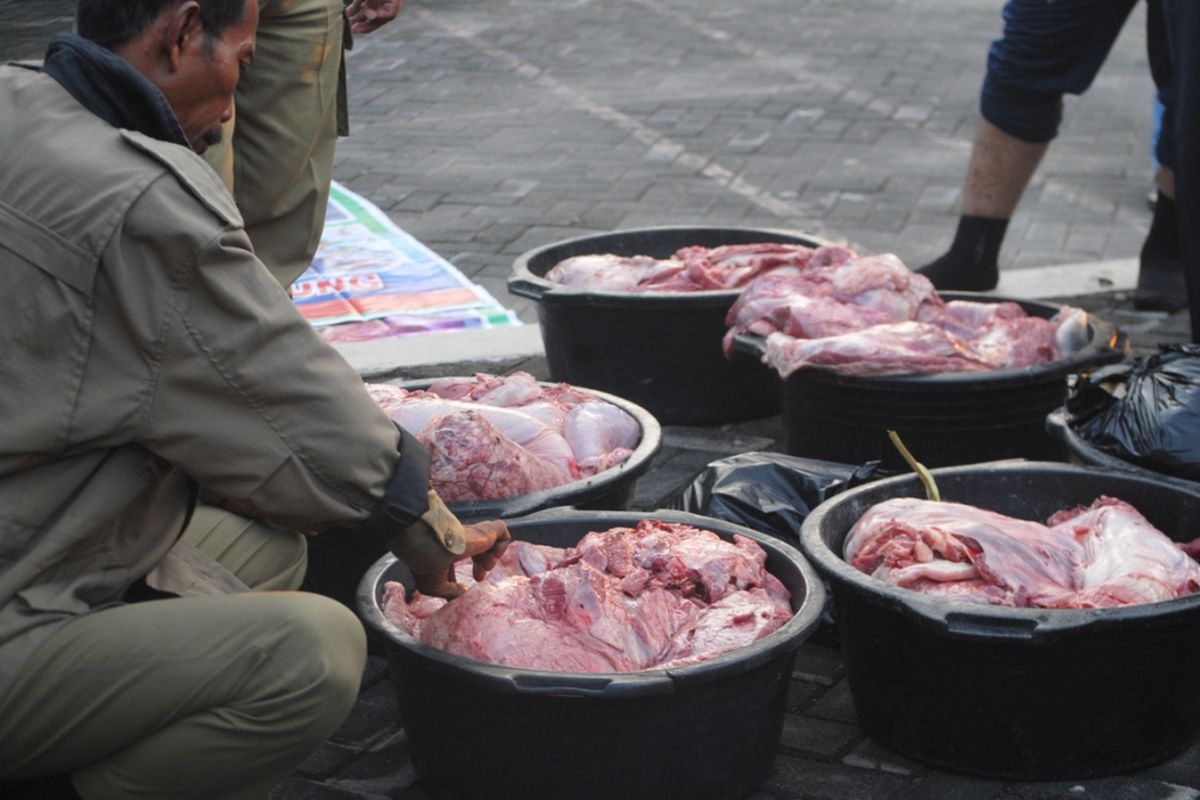 Tim gabungan Pemerintah Kabupaten Grobogan, Jawa Tengah serta kepolisian setempat berhasil menggagalkan upaya penyelundupan ratusan kilogram daging sapi gelonggongan, Jumat (16/6/2017) pagi sekitar pukul 05.00 WIB.