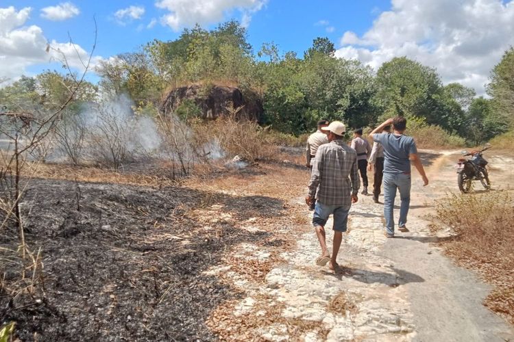 Lahan Kosong 2.000 Meter di Bantul Terbakar, Diduga Karena Puntung Rokok