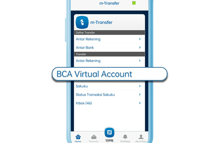 Ilustrasi cara transfer Virtual Account BCA.