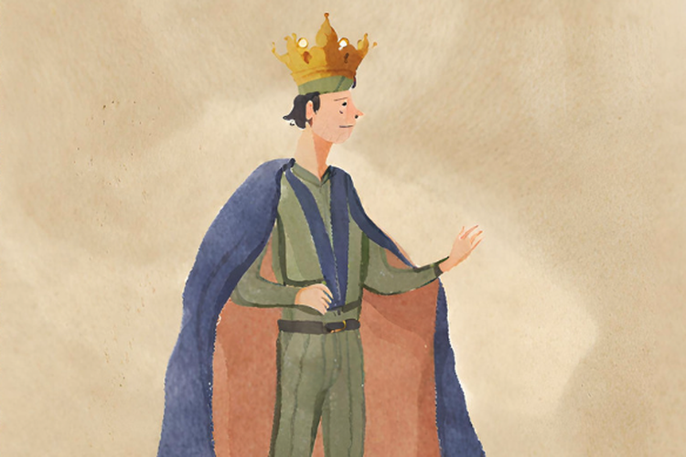 Ilustrasi seorang pria di kerajaan