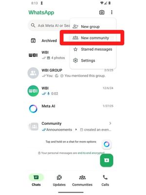 Ilustrasi Fitur baru 'Komunitas' WhatsApp