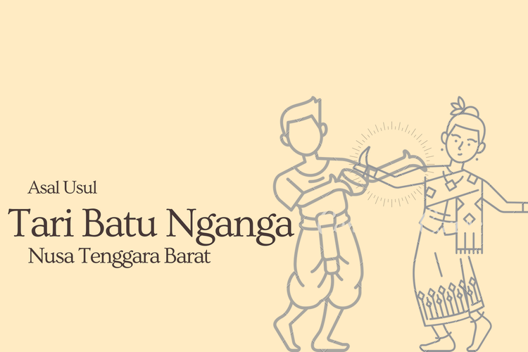 Ilustrasi tari Batu Nganga Nusa Tenggara Barat 