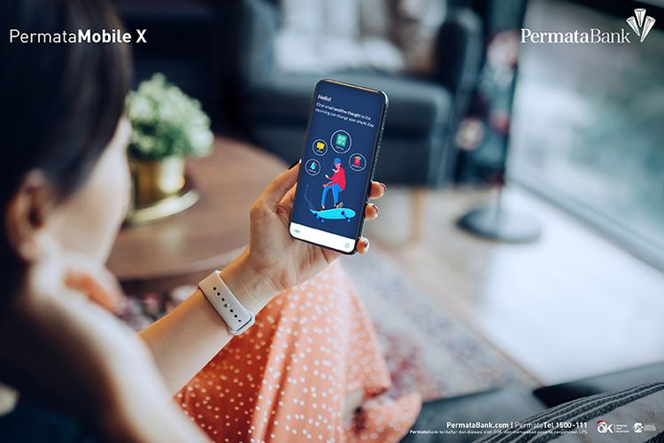 Aplikasi PermataMobile X dari PermataBank. 