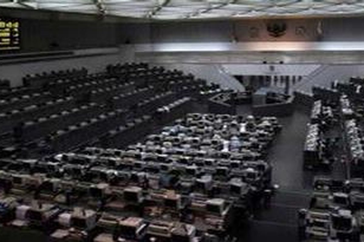 Suasana lantai bursa.