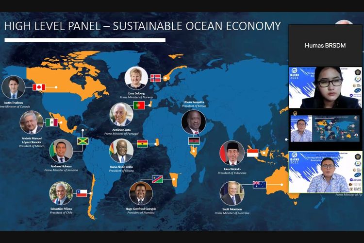 Konferensi Internasional Tahunan Universitas Brawijaya The 2nd International Conference on Fisheries and Marine Research [ICoFMR] 2021 dengan tema Integrated Management for Sustainable Fisheries, Kamis (4/11/2021).