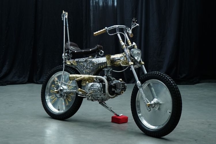 Motor custom bergaya choppy cub garapan KJNR Custom.