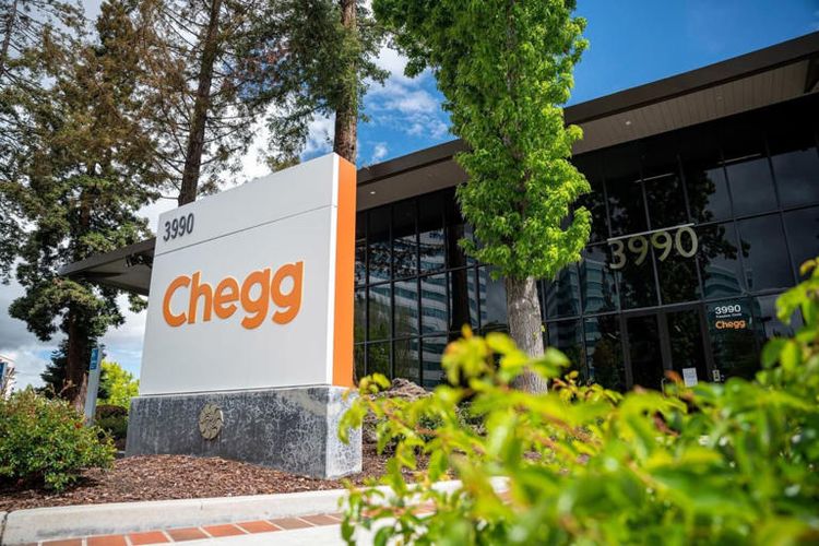 Logo Chegg, perusahaan bimbel online asal AS