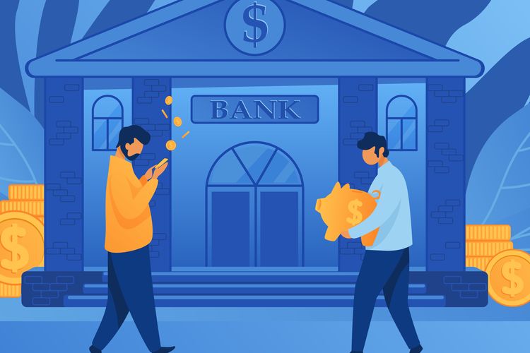 Ilustrasi bank.