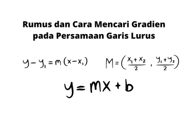 Gradien merupakan perbandingan antara komponen y dan komponen x.