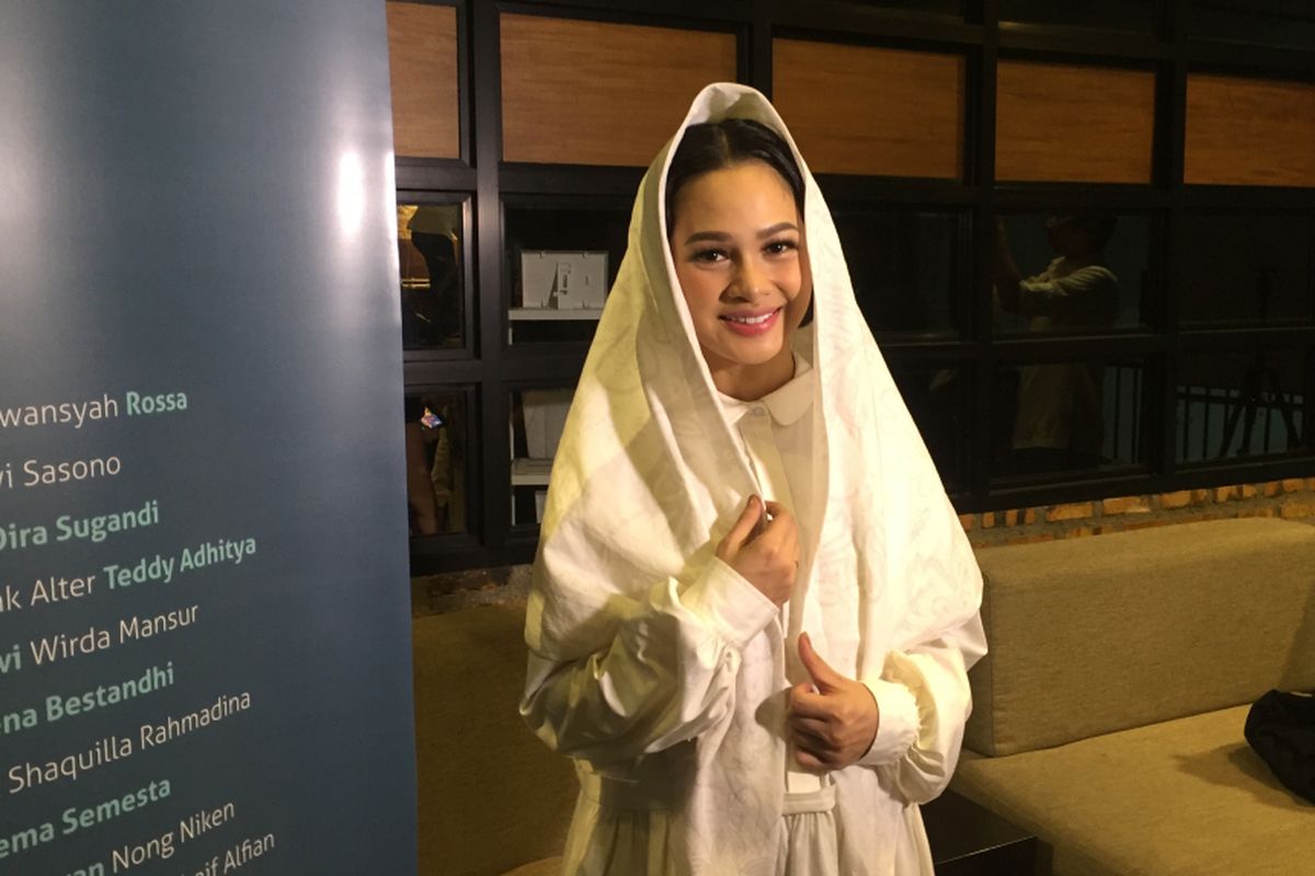 Andien Aisyah diabadikan di Conclave, Jalan Wijaya, Jakarta Selatan, Kamis (18/5/2017).