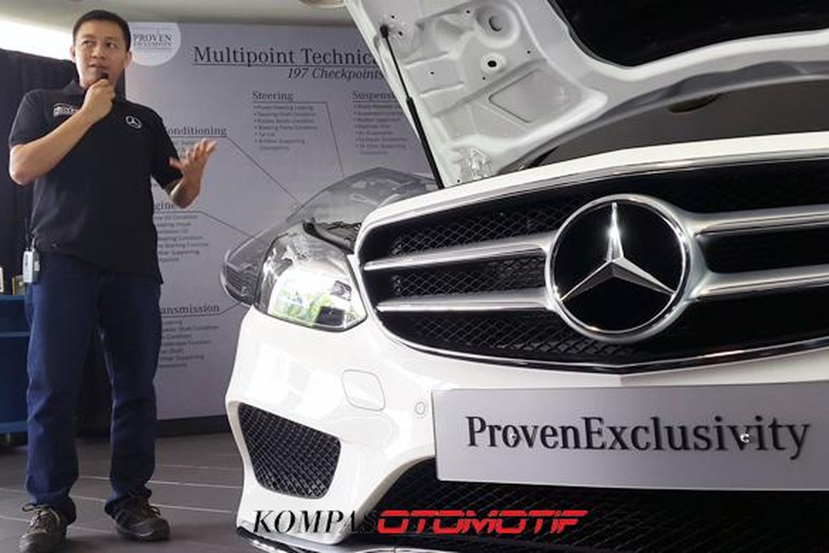 Semua mobil yang ditawarkan di diler Mercedes-Benz Proven Exclusivity lolos 197 poin inspeksi.