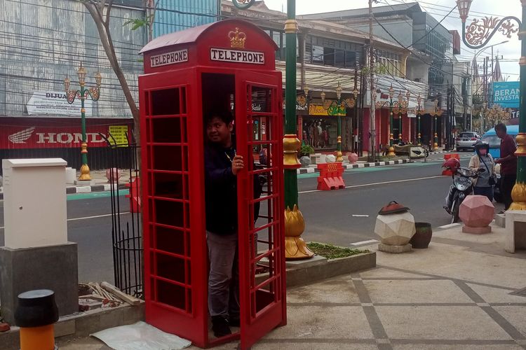 Spot foto baru yakni box telepon di kawasan Kayutangan Heritage pada Selasa (3/1/2023). 