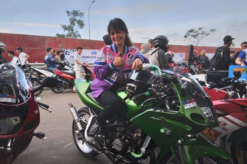 Pakai Ninja RR, Joki Perempuan Ini Bikin Ramai Street Race BSD