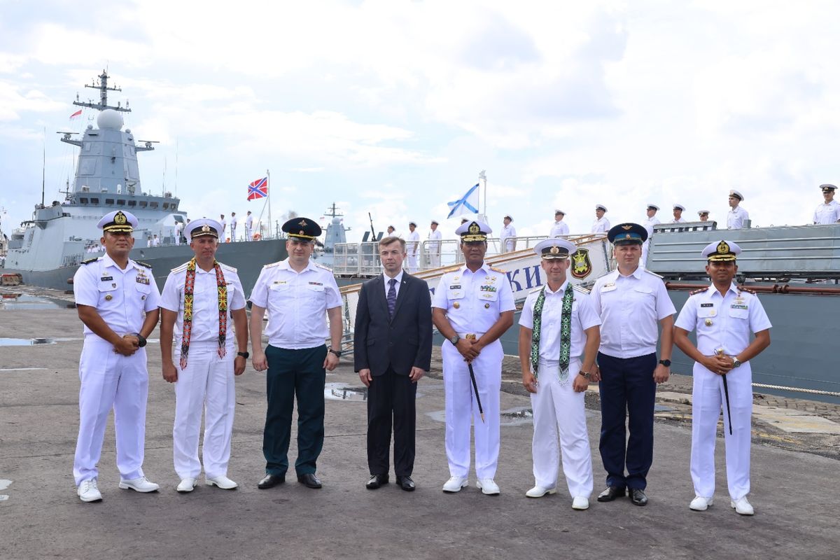 TNI AL Sambut 4 Kapal Rusia di Surabaya untuk Latma Orruda 2024