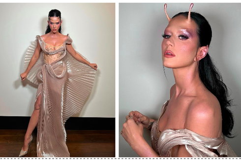 Katy Perry Kenakan Gaun Desainer Indonesia di Pesta Ultah Jeff Bezos