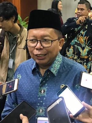 Sekretaris Jenderal Partai Persatuan Pembangunan (PPP) Arsul Sani  ketika ditemui di Kompleks Parlemen, Jakarta, Minggu (18/8/2019).