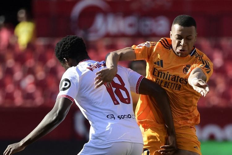 Hasil Sevilla Vs Real Madrid 0-2: Mbappe Pecah Kebuntuan, Los Blancos Menang Lawan 9 Orang