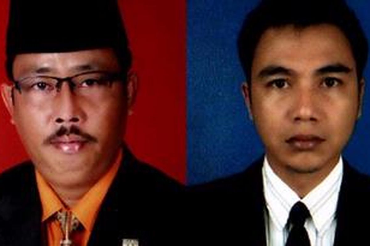 Bambang Sutrisno, Ketua fraksi PDIP DPRD Semarang (kiri) dan anggota fraksi Demokrat Edy Purwanto (kanan) yang dibekuk karena diduga menggunakan sabu-sabu di Bali.