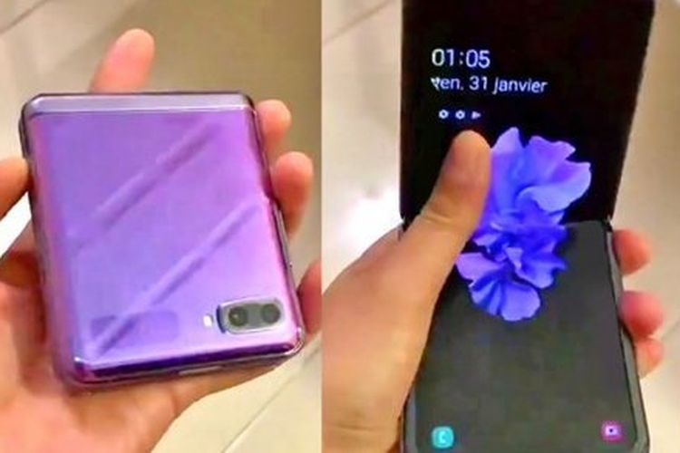 Penampakan ponsel Galaxy Z Flip